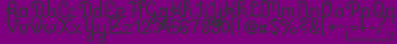 Police Primus – polices noires sur fond violet