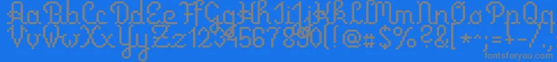 Primus-Schriftart – Graue Schriften auf blauem Hintergrund