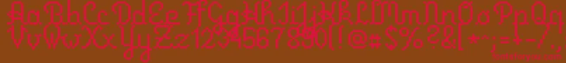 Primus Font – Red Fonts on Brown Background