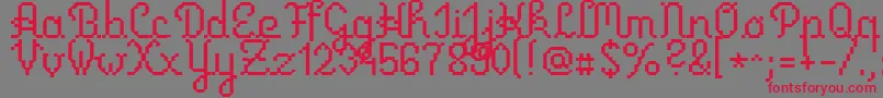Primus Font – Red Fonts on Gray Background