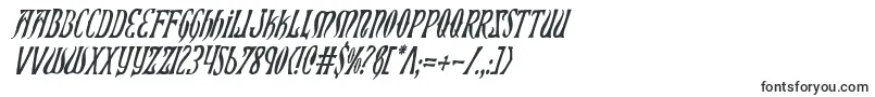 XiphosCondensedItalic-Schriftart – Schrägschriften