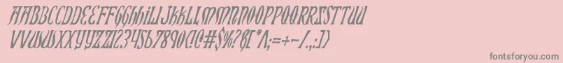 XiphosCondensedItalic Font – Gray Fonts on Pink Background
