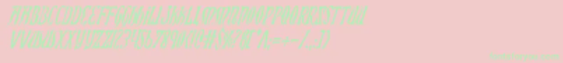 XiphosCondensedItalic Font – Green Fonts on Pink Background