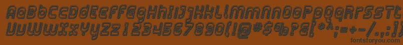 Plasma14 Font – Black Fonts on Brown Background