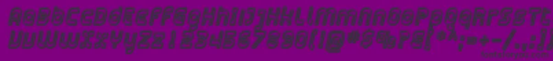 Plasma14-Schriftart – Schwarze Schriften auf violettem Hintergrund