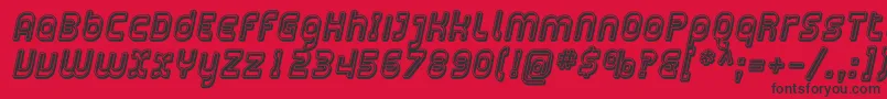 Plasma14 Font – Black Fonts on Red Background