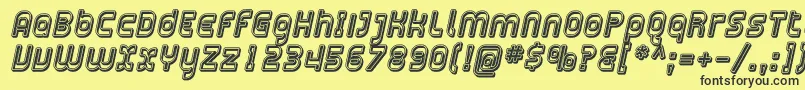 Plasma14 Font – Black Fonts on Yellow Background