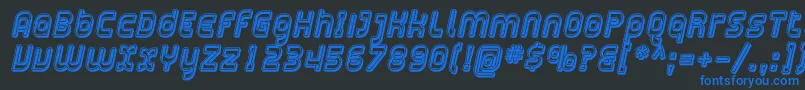 Plasma14 Font – Blue Fonts on Black Background