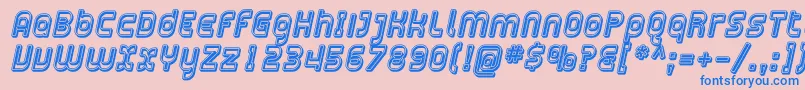 Plasma14 Font – Blue Fonts on Pink Background