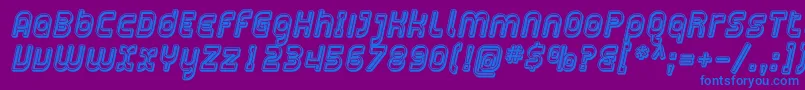Шрифт Plasma14 – синие шрифты на фиолетовом фоне