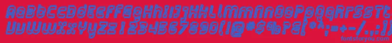 Plasma14 Font – Blue Fonts on Red Background