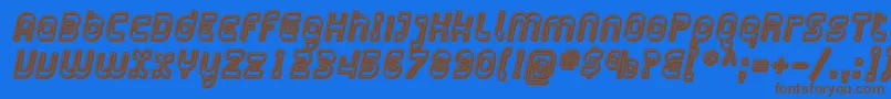 Plasma14 Font – Brown Fonts on Blue Background