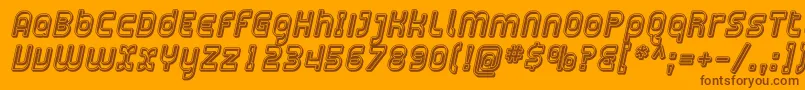 Plasma14-fontti – ruskeat fontit oranssilla taustalla