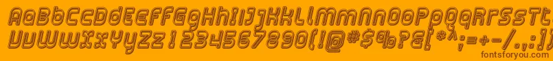 Plasma14 Font – Brown Fonts on Orange Background