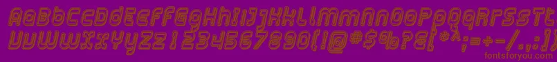 Plasma14 Font – Brown Fonts on Purple Background