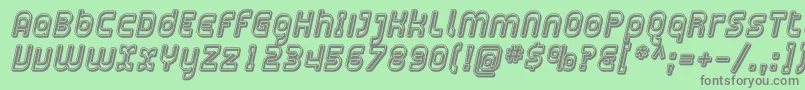 Plasma14 Font – Gray Fonts on Green Background