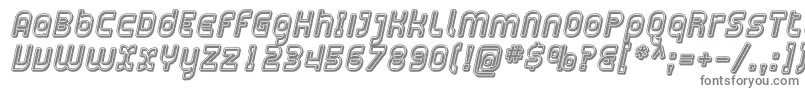 フォントPlasma14 – 白い背景に灰色の文字