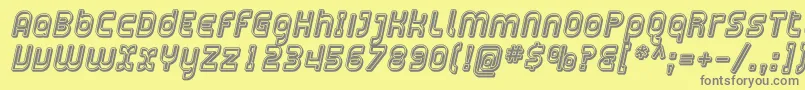 Plasma14 Font – Gray Fonts on Yellow Background