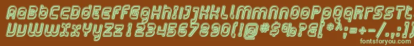 Plasma14 Font – Green Fonts on Brown Background