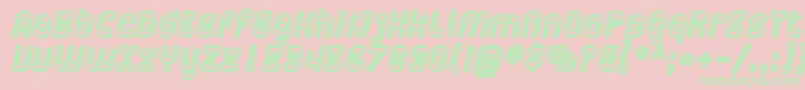 Plasma14 Font – Green Fonts on Pink Background