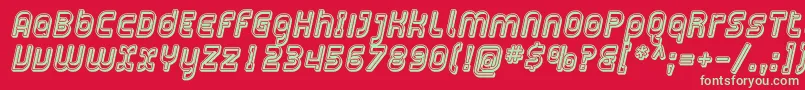 Plasma14 Font – Green Fonts on Red Background