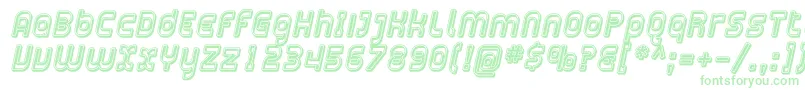 Plasma14 Font – Green Fonts on White Background