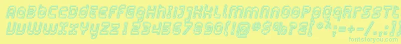 Plasma14 Font – Green Fonts on Yellow Background