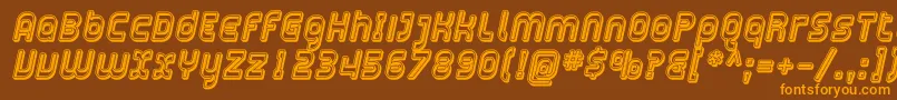 Plasma14 Font – Orange Fonts on Brown Background
