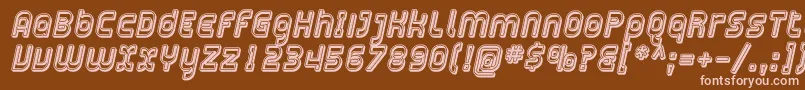 フォントPlasma14 – 茶色の背景にピンクのフォント