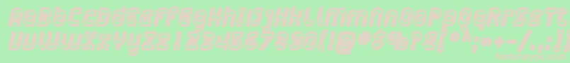 Plasma14 Font – Pink Fonts on Green Background