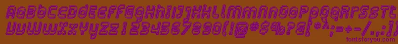 Plasma14 Font – Purple Fonts on Brown Background