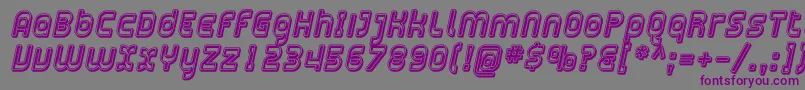 Plasma14 Font – Purple Fonts on Gray Background