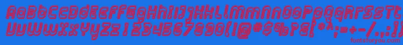 Plasma14-fontti – punaiset fontit sinisellä taustalla