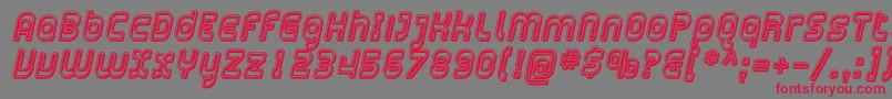 Plasma14 Font – Red Fonts on Gray Background