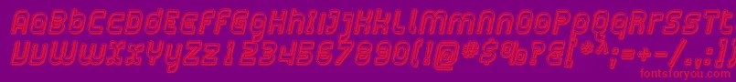 Plasma14-fontti – punaiset fontit violetilla taustalla