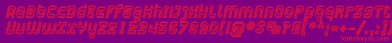 Plasma14 Font – Red Fonts on Purple Background