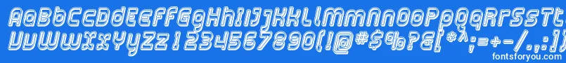 Plasma14 Font – White Fonts on Blue Background