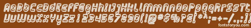 Plasma14 Font – White Fonts on Brown Background