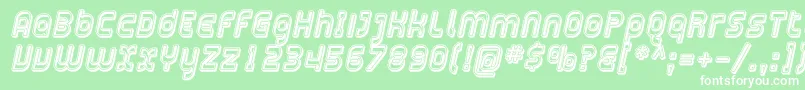Plasma14 Font – White Fonts on Green Background