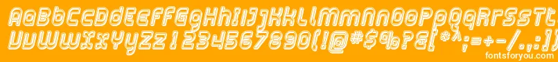 Plasma14 Font – White Fonts on Orange Background