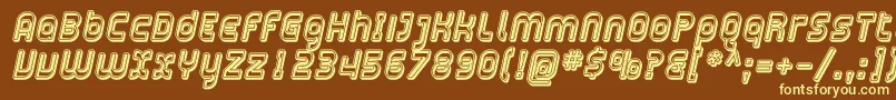 Plasma14 Font – Yellow Fonts on Brown Background