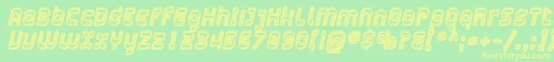 Шрифт Plasma14 – жёлтые шрифты на зелёном фоне