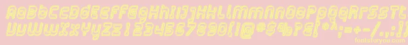 Plasma14 Font – Yellow Fonts on Pink Background