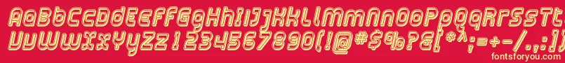 Plasma14 Font – Yellow Fonts on Red Background