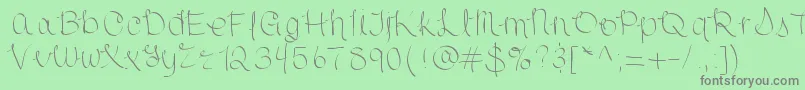 Scriptish Font – Gray Fonts on Green Background