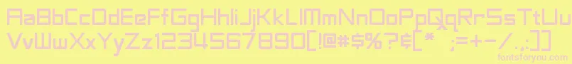 Labeouf Font – Pink Fonts on Yellow Background