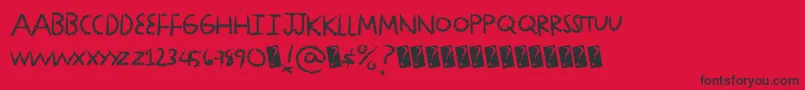 フォントDiamondlux – 赤い背景に黒い文字