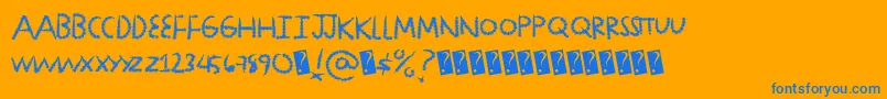 Diamondlux Font – Blue Fonts on Orange Background