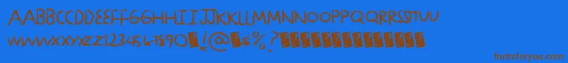 Diamondlux Font – Brown Fonts on Blue Background