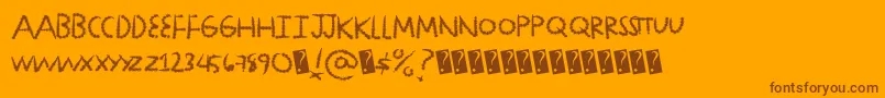 Lisätietoja Diamondlux-fontista Diamondlux-fontti – ruskeat fontit oranssilla taustalla